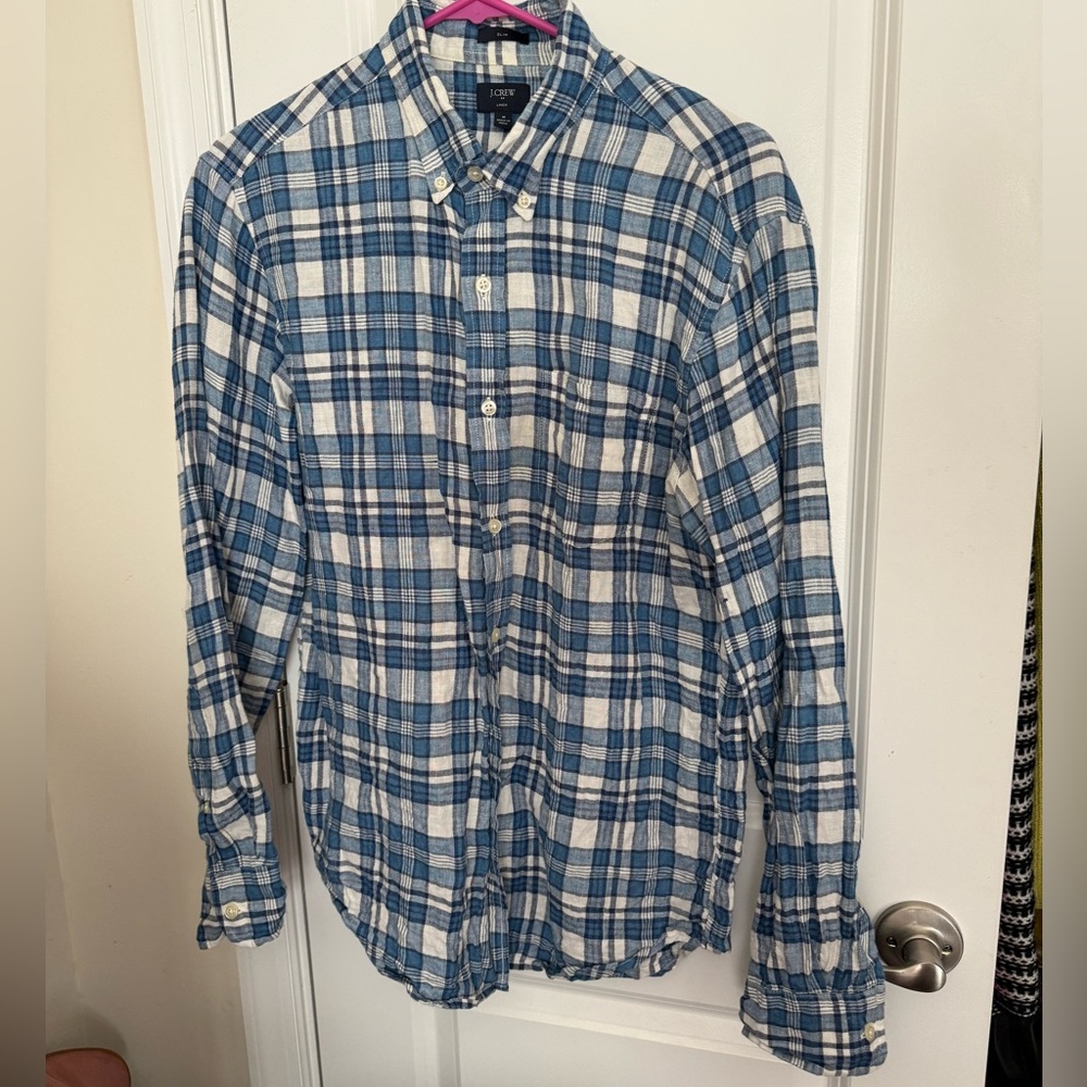 J Crew linen shirt size M